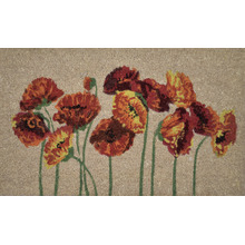 Brown Poppies Coir Doormat