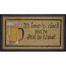 Rubber and Coir Beer O Clock Door Mat
