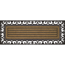 Rubber&Coir Ribbed Wide Door Mat