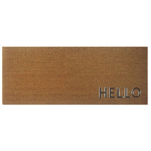 Natural Austine Hello Coir Doormat with Stainless Steel Lettering