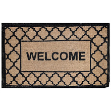 Welcome with Border PVC Backed Coconut Coir Doormat