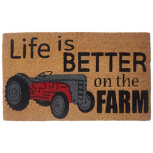 Life is Better on the Farm PVC Backed Coconut Coir Doormat