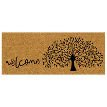 Welcome Tree of Life PVC Backed Coconut Coir Doormat