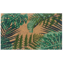 Leaves PVC Backed Coconut Coir Doormat