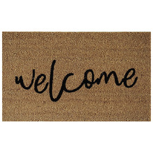 Welcome 80cm PVC Backed Coconut Coir Doormat
