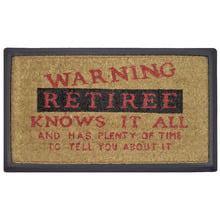 Retiree Knows Rubber with Coir Doormat