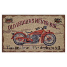 Old Indian Motorcycle Coir Doormat