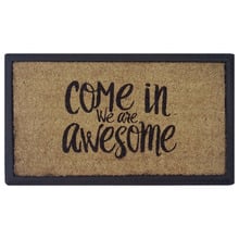 We Are Awesome Coir & Rubber Doormat