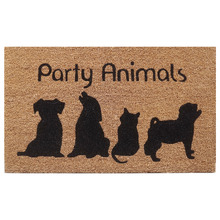 Party Animals Coconut Coir Doormat