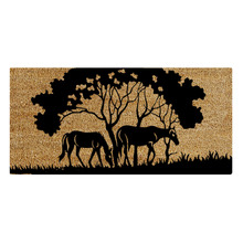 Horses Trees Coconut Coir Doormat