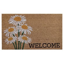 Welcome Daisies Coir Doormat