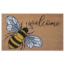 Welcome Bee Coir Doormat