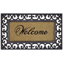 Welcome Coir & Rubber Doormat
