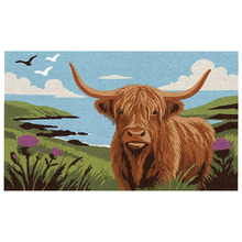 Highland Cow Coir Doormat