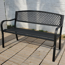 Steel & Cast Iron Outdoor Bench