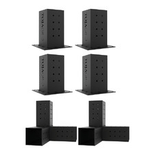 6 Piece Toja Grid Trio & Solo Pergola Bracket Set