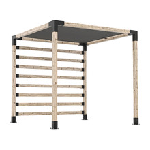 Toja Grid Post Wall Pergola Bracket & Square Shade Sail Set