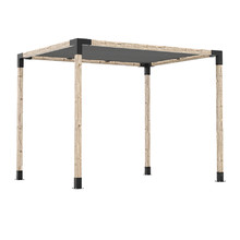 8 Piece Toja Grid Pergola Bracket & Rectangular Shade Sail Set