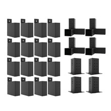 24 Piece Toja Grid Trio, Solo & Knect Top Rafter Pergola Bracket Set