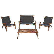 4 Seater Primavera Acacia Wood Outdoor Lounge Set