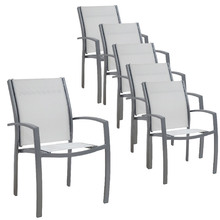 Seaspray Aluminium Outdoor Sling Dining Chair (Set of 6)