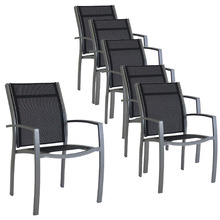 Seaspray Aluminium Outdoor Sling Dining Chair (Set of 6)