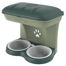 Wall Mounted Pet Feeder with Storage