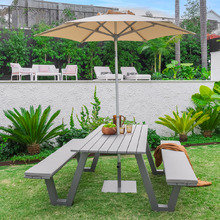 6 Seater Wave II Picnic Table with Umbrella