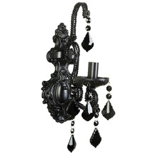 Beadora Provincial Black Glass Wall Light