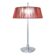 Paolo Red Steel Two Light Table Lamp