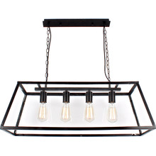 Creswick Vintage Glass Pane 4 Light Linear Pendant