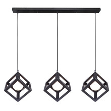 Black Rubix 3 Light Bar Pendant