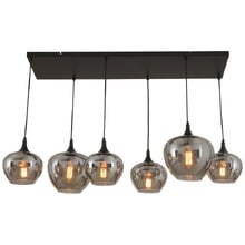 Eaves Tear Drop Glass 6 Light Linear Pendant