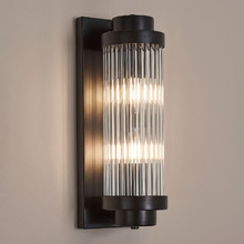Annalise Steel & Fluted Glass Wall Light