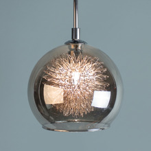 Chrome Meteor 1 Light Glass Pendant