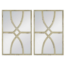 Danube Fir Wood Wall Mirrors (Set of 2)