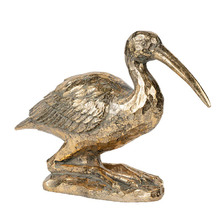 Kneeling Crane Polyresin Statue