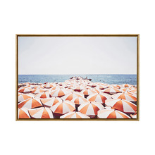 Orange Creamsicle Framed Canvas Wall Art