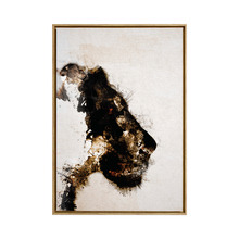 Lioness Contour Framed Canvas Wall Art