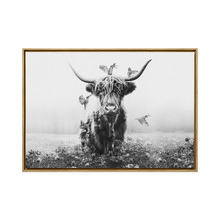 White Highlander Framed Canvas Wall Art