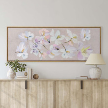 Veil of Flowers Framed Canvas Wall Art