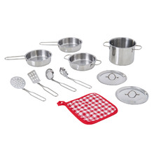11 Piece Yolandah Stainless Steel Cookware Play Set