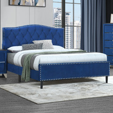 Yaris Velvet Platform Bed