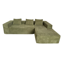 Elio 5 Seater Corduroy Sofa with Right Chaise
