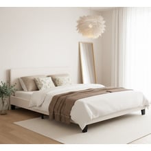 White Makoto Faux Leather Bed Frame