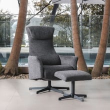 2 Piece Aziz Recliner Armchair & Footstool Set