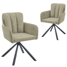 Karina Upholstered Swivel Dining Chairs (Set of 2)