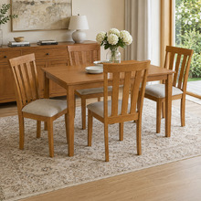 4 Seater Berryl Rubberwood Dining Table & Chair Set