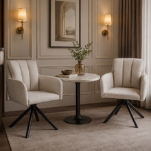Karina Upholstered Swivel Dining Chairs (Set of 2)