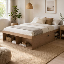 Arlisse Double Bed Base with Underbed Storage